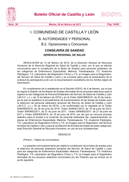 26/02/13 Convocatoria para actualización de méritos.