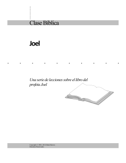 Introducción al libro Joel