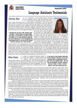 Language Assistants Testimonials
