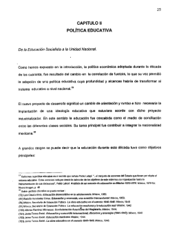 Capítulo II: política Educa
