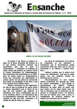 Boletinde la Asociación de Vecinos y Vecinas PAU del Ensanche de