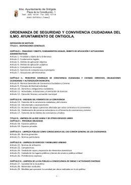 Ordenanza de Covivencia - Ayuntamiento de Ontígola