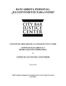 bancarrota personal: ¿es conveniente para usted?