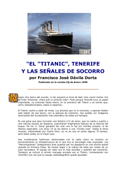 titanic", tenerife y las señales de socorro
