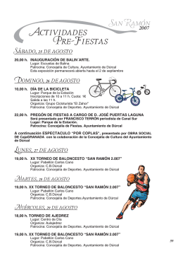 Actividades Pre-Fiestas - Ayuntamiento de Dúrcal