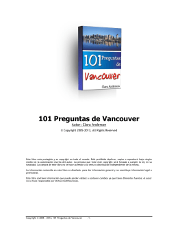 VANCOUVER CANADA - Emigrar a Vancouver – 101 Preguntas de