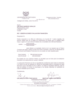 Respuestas a las Observaciones presentadas a la Evaluación