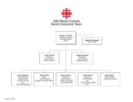 View SET organizational chart - CBC/Radio