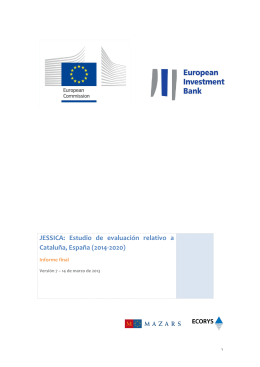 JESSICA: Estudio de evaluación relativo a Cataluña, España (2014