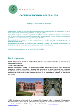 programa turístico cáceres