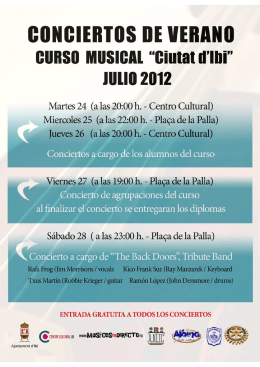 Curso Musical Ciutat d`Ibi