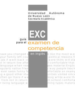 Guía del examen EXCI - Universidad Autónoma de Nuevo León