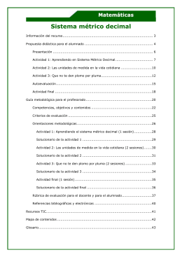 Sistema métrico decimal - Recursos