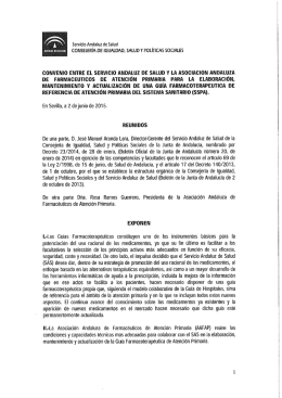 convenio entre el servicio andaluz de salud y la asociación