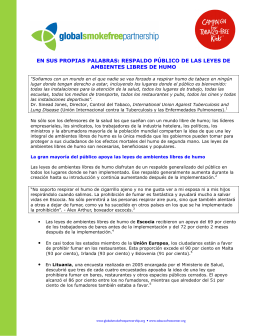 en sus propias palabras - Campaign for Tobacco