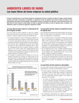 Las leyes libres de humo mejoran la salud pública