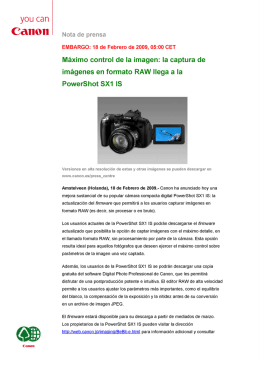 NP PowerShot SX1 IS_Actualización Firmware