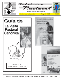 Pastoral Pastoral Pastoral - Diócesis de San Juan de los Lagos