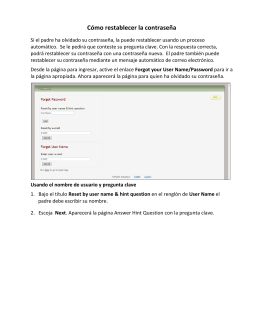 Cómo restablecer la contraseña