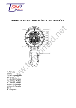 manual de instrucciones altímetro multifunción ii.