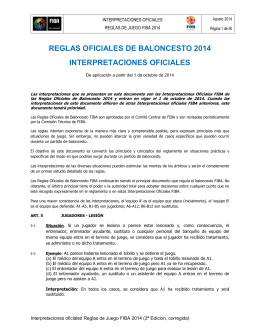 REGLAS OFICIALES DE BALONCESTO 2014