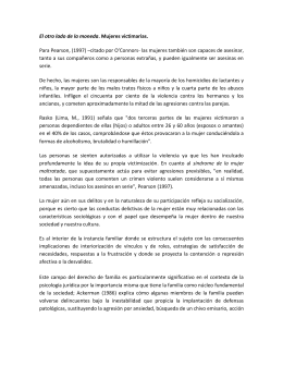 El otro lado de la moneda. Mujeres victimarias. Para Pearson, (1997