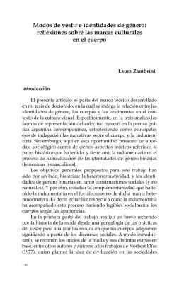 Modos de vestir e identidades de género: reflexiones sobre las