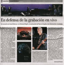 En defensa de la grabación en vivo
