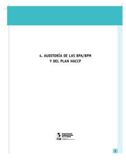 4. auditoría de las bpa/bpm y del plan haccp