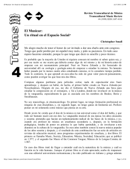 Small, Christopher. 1999. “El Musicar: Un ritual en el espacio social”