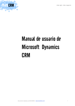 Manual de usuario de Microsoft Dynamics CRM