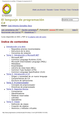 Programación en castellano. El lenguaje de programación C