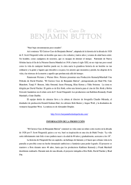 “El Curioso Caso de Benjamin Button”, adaptada de la historia de