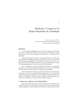 Medicina y Cirugía en los Reales Hospitales de Guadalupe