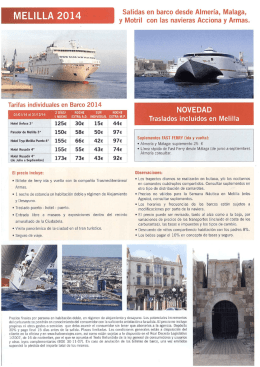 Salidas en barco desde Almería, Malaga, y Motril con las navieras