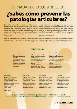 ¿Sabes cómo prevenir las patologías articulares?