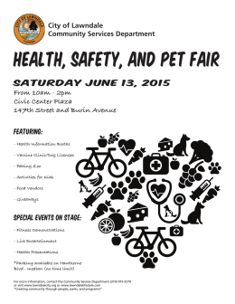HEALTH, SAFETY, AND PET FAIR