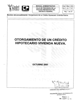 Otorgamiento de un Crédito Hipotecario de Vivienda