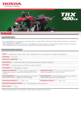 TRX 400 EX - Honda Motolitoral