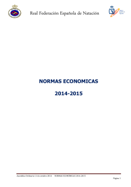 Normas económicas 2014-2015 - Real Federación Española de