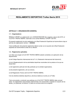 REGLAMENTO DEPORTIVO Trofeo Iberia 2015