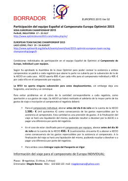 Participación del equipo Español al Campeonato Europa