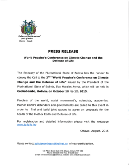 PRESS RELEASE