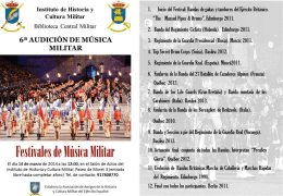Programa de la 6ª Audición
