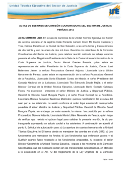 ACTAS DE SESIONES DE COMISIÓN COORDINADORA DEL
