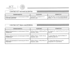Directorio de Departamentos de Autotransporte Federal donde se