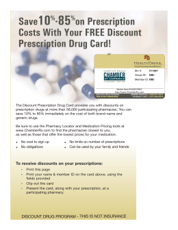 Save10%-85% on Prescription Costs With Your FREE Discount