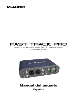 Manual de usuario de Fast Track Pro - M