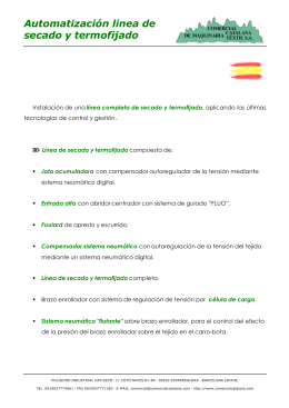 Líneas de secado y termofijado