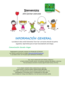 información general - ¡Bienvenidos al website del Centro Infantil